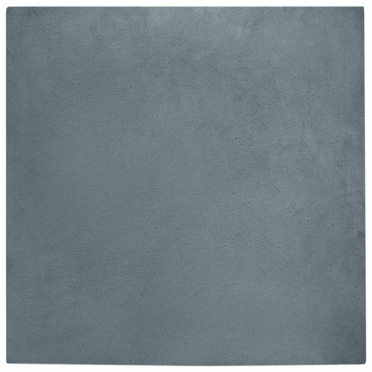 VidaXL tapis en fausse fourrure de lapin huile anthracite 240 x 240 cm polyester