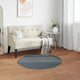 VidaXL tapis en fausse fourrure de lapin huile anthracite ø 100 cm polyester