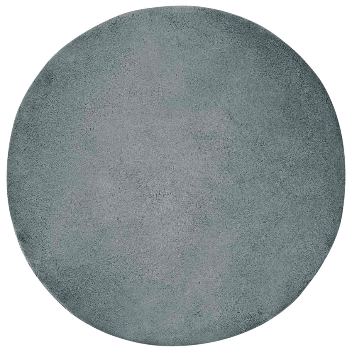 VidaXL tapis en fausse fourrure de lapin huile anthracite ø 100 cm polyester
