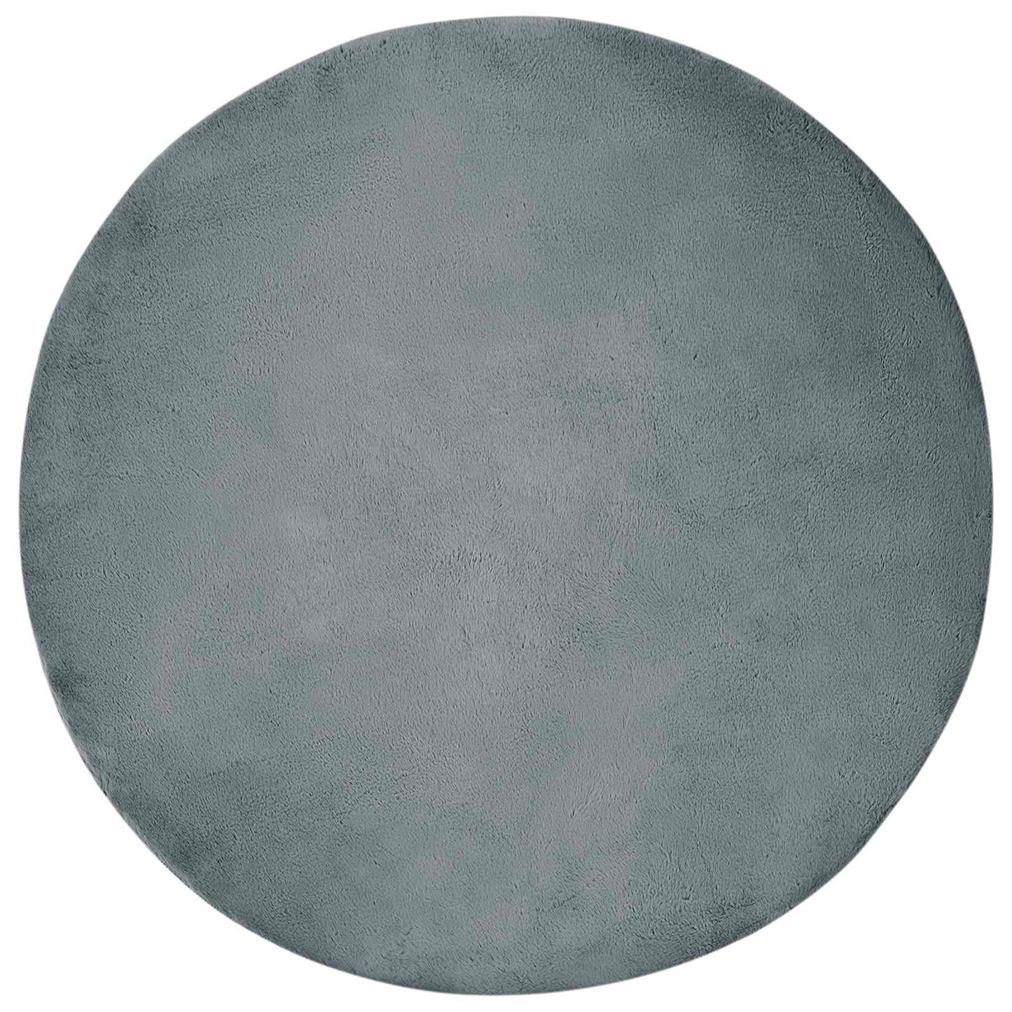 VidaXL tapis en fausse fourrure de lapin huile anthracite ø 120 cm polyester