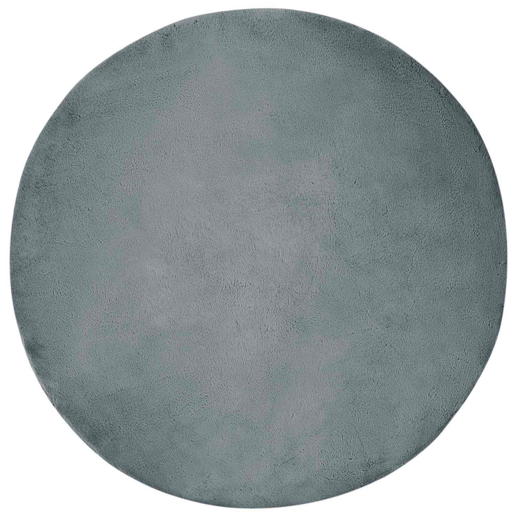 VidaXL tapis en fausse fourrure de lapin huile anthracite ø 160 cm polyester