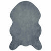 VidaXL tapis en fausse fourrure de lapin huile anthracite 50 x 80 cm polyester