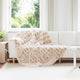 VidaXL couverture en fausse fourrure de lapin beige olite 150 x 220 cm polyester