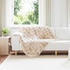 VidaXL couverture en fausse fourrure de lapin olite 4 pcs beige 130 x 150 cm