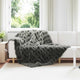 VidaXL couverture en fausse fourrure de lapin olite gris foncé 150 x 220 cm