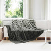 VidaXL couverture en fausse fourrure de lapin olite 4 pcs gris foncé 240 x 270 cm