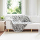 VidaXL couverture en fausse fourrure de lapin gris olite 130 x 150 cm polyester