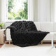 Vidaxx couverture en fausse fourrure de lapin olive noir 150 x 220 cm polyester