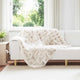 VidaXL couverture en fausse fourrure de lapin blanc olite 130 x 150 cm polyester