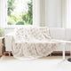 VidaXL couverture en fausse fourrure de lapin olite blanc 240 x 270 cm polyester