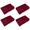 VidaXL couverture en fausse fourrure de lapin olite 4 pcs polyester rouge bordeaux