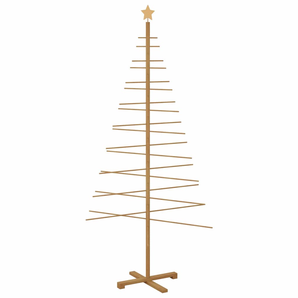 VidaXL sapin de Noël en bois avec bambou standard marron 210 cm