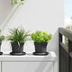 Vidaxl pot de fleur rond 6 pcs noir ø 12,5 x 10 cm en plastique
