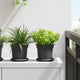 VidaXL pot de fleur rond 6 pcs noir ø 15 x 12 cm en plastique