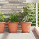 VidaXL pot de fleur rond 6 pcs rouge brique ø 26 x 21,5 cm plastique