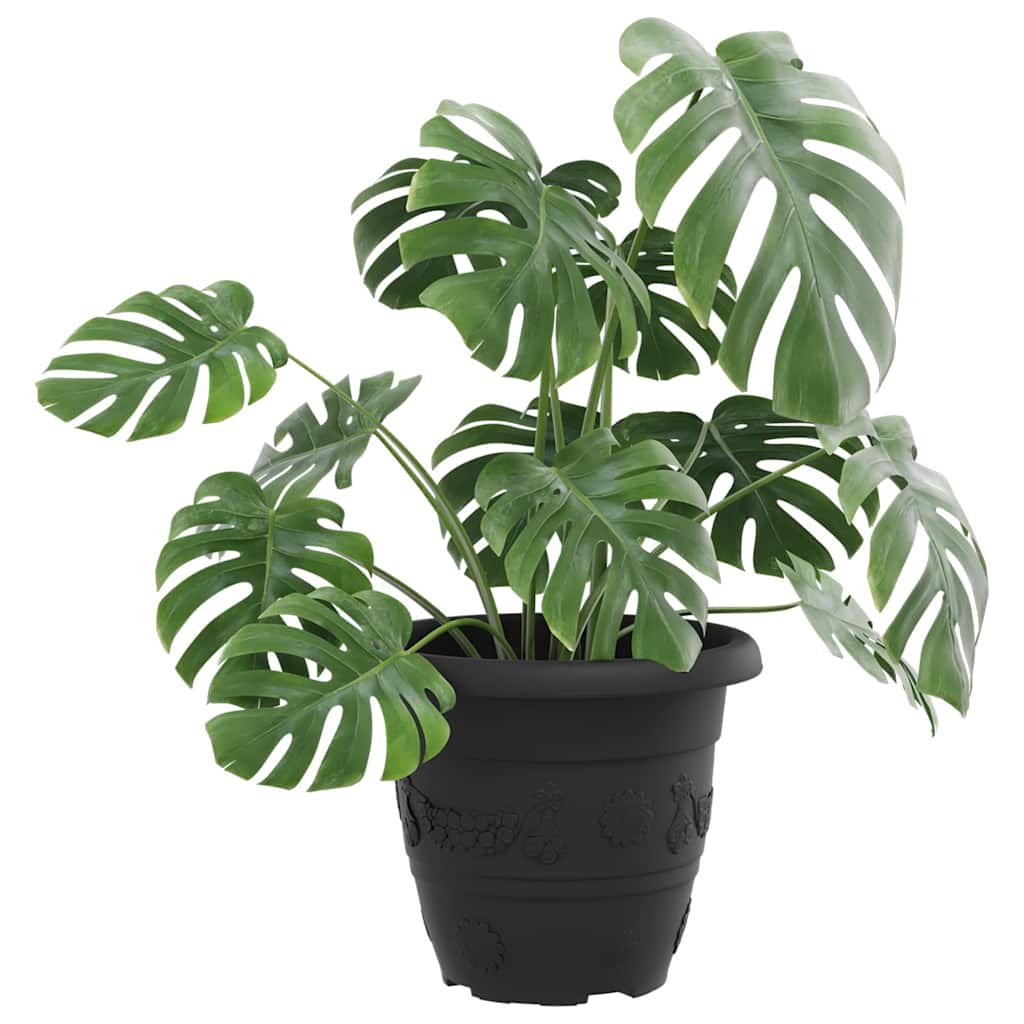 Vidaxl pot de fleur rond 24 pcs noir ø 26 x 21,5 cm plastique