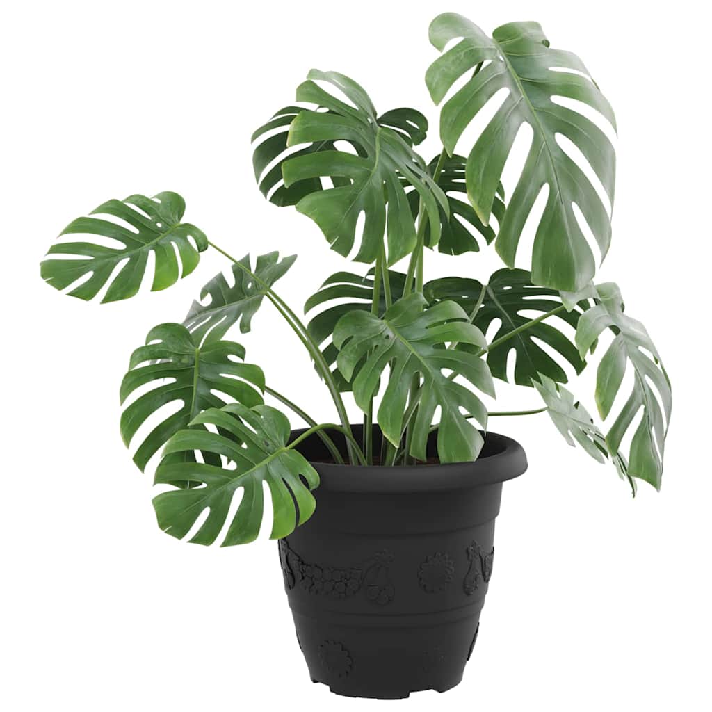 Vidaxl pot de fleur rond 24 pcs noir ø 26 x 21,5 cm plastique