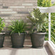 Vidaxl bols à fleurs ronds 6 pcs noir ø 14 x 2 cm en plastique