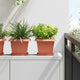 Vidaxx pot de fleur carré 6 pcs rouge brique 23 x 23 x 17,5 cm