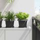 Vidaxx pot de fleur carré 6 pcs noir 23 x 23 x 17,5 cm plastique