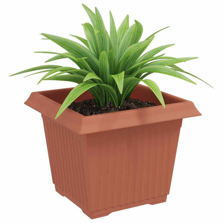 Vidaxx pot de fleur carré 24 pcs rouge brique 23 x 23 x 17,5 cm