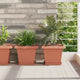 VidaXL pot de fleur carré 24 pcs rouge brique 28,5 x 28,5 x 22 cm
