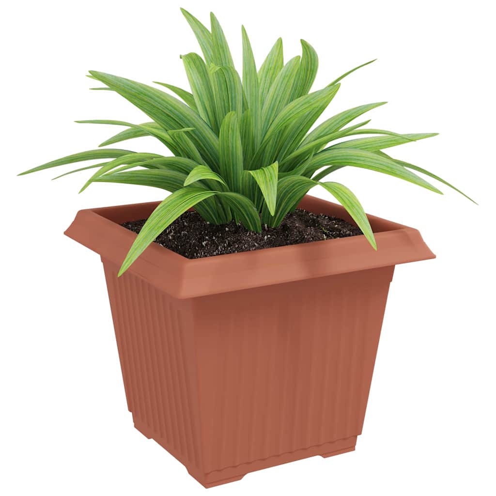 Vidaxx pot de fleur carré 24 pcs rouge brique 33 x 33 x 26 cm