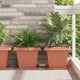 Vidaxx pot de fleur carré 24 pcs rouge brique 38 x 38 x 30 cm