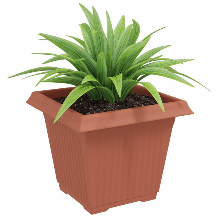 Vidaxx pot de fleur carré 24 pcs rouge brique 38 x 38 x 30 cm
