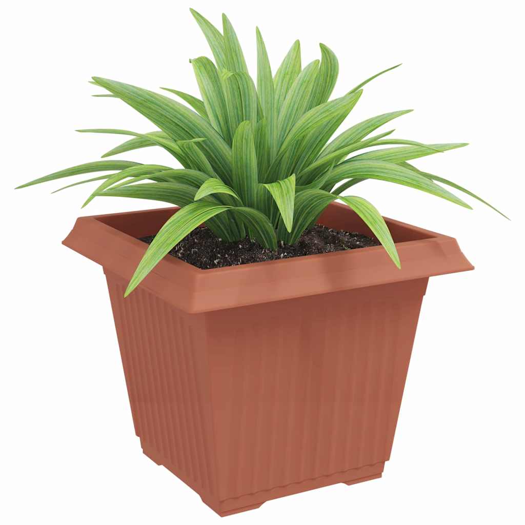 Vidaxx pot de fleur carré 24 pcs rouge brique 43 x 43 x 33,5 cm