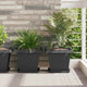 Vidaxx pot de fleur carré 24 pcs noir 33 x 33 x 26 cm plastique
