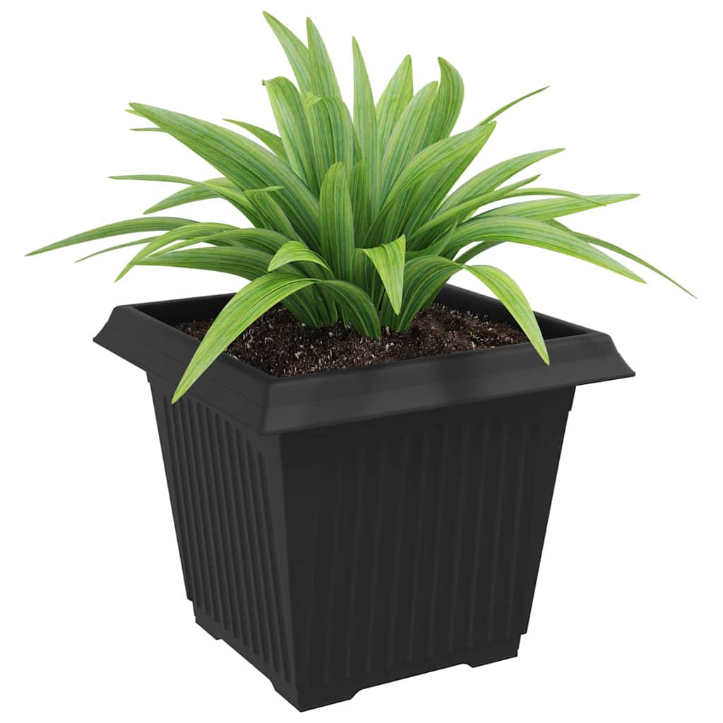 Vidaxx pot de fleur carré 24 pcs noir 33 x 33 x 26 cm plastique