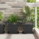VidaXL pot de fleur carré 24 pcs noir 38 x 38 x 30 cm plastique