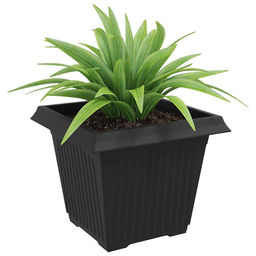 Vidaxxl pot de fleur carré 24 pcs noir 43 x 43 x 33,5 cm plastique