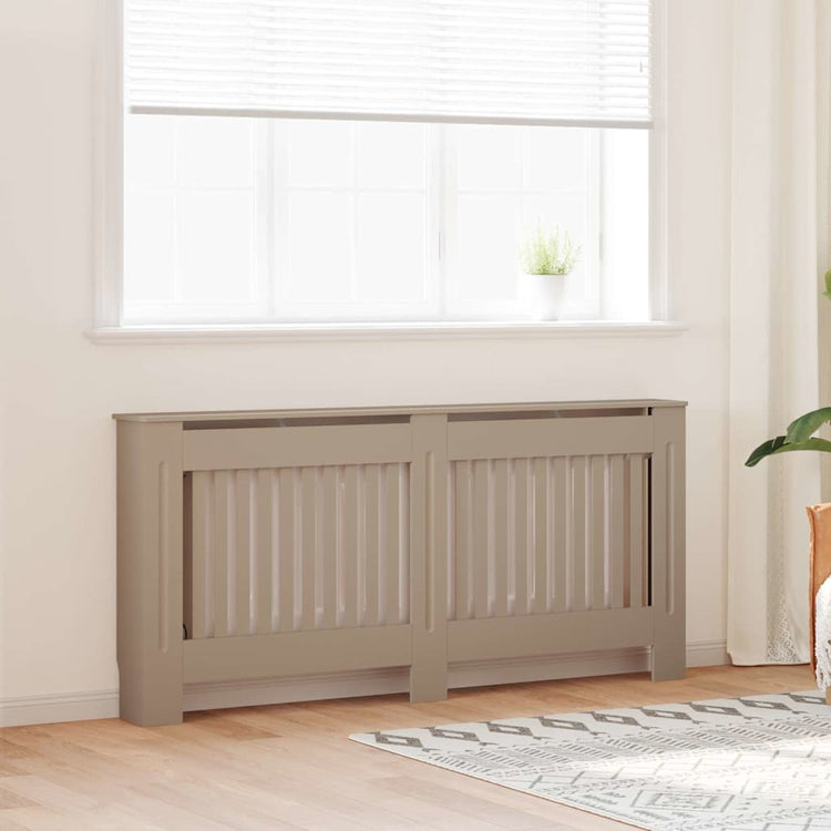 Vidaxxl cache-radiateur 2 pcs marron 172 x 19 x 81,5 cm bois d'ingénierie