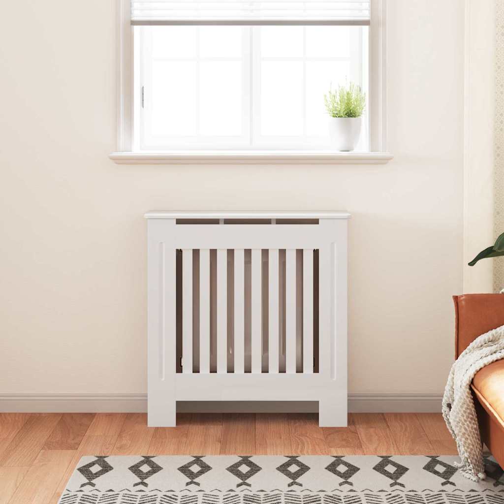Vidaxxl cache-radiateur 2 pcs blanc 78 x 19 x 81,5cm bois d'ingénierie
