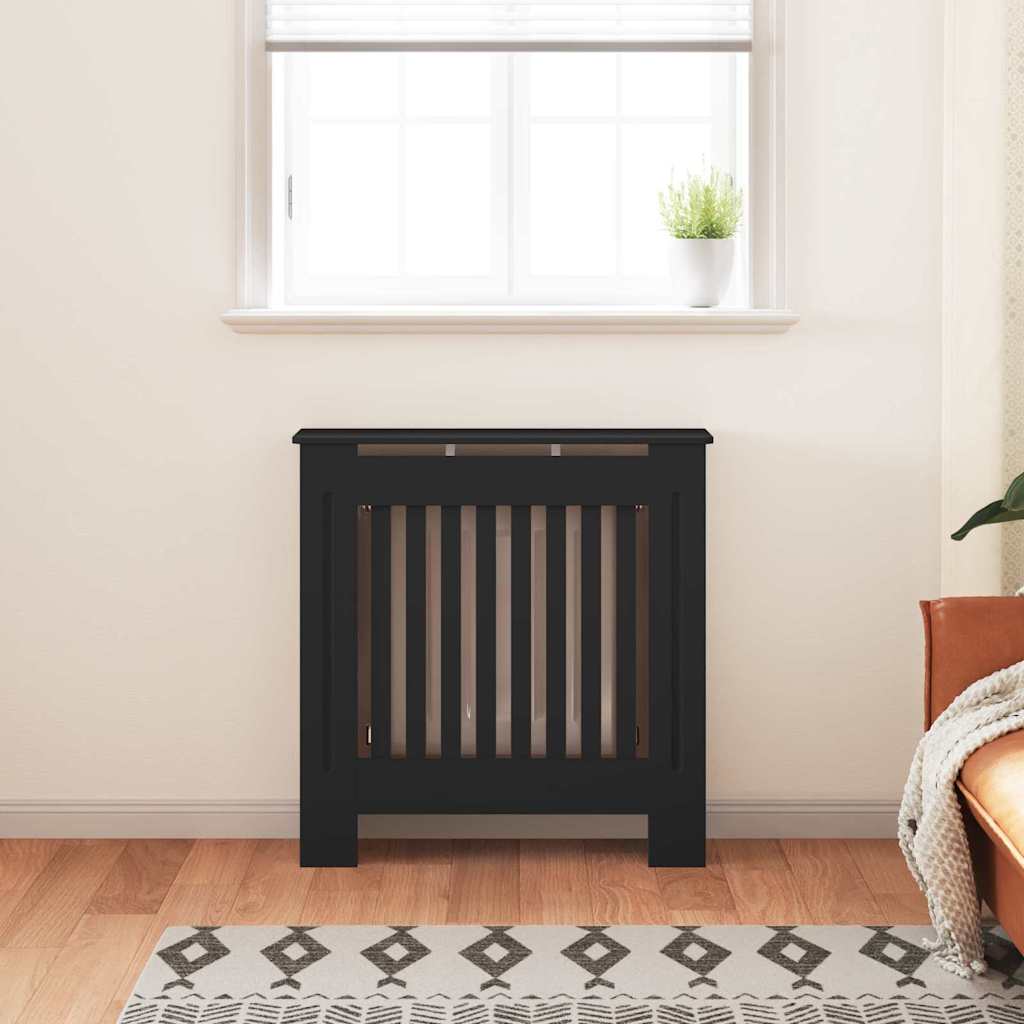 Vidaxx cache radiateur noir 78 x 19 x 81,5cm bois d'ingénierie