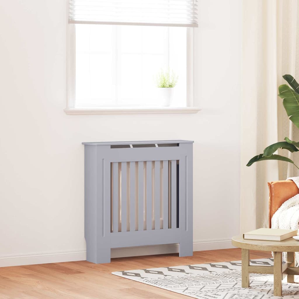 Vidaxx cache radiateur gris 78 x 19 x 81,5cm bois d'ingénierie