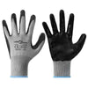 Vidaxl gants de travail 12 pcs gris et noir 9 l polyester
