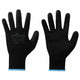 VidaXL gants de travail 12 pcs noir 9 l polyester