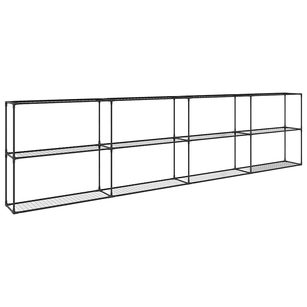 Vidaxx Support pour plantes à 3 niveaux noir 400 x 32 x 104 cm en acier