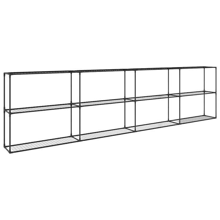 Vidaxx Support pour plantes à 3 niveaux noir 400 x 32 x 104 cm en acier