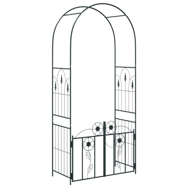 Arche de jardin VidaXL avec serrure noir 102 x 50 x 218 cm