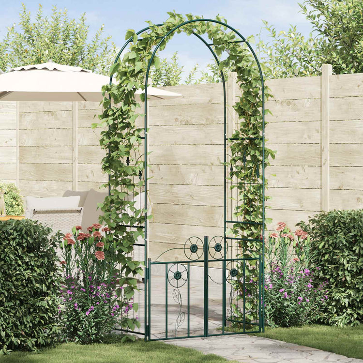 Vidaxxl arche de jardin avec serrure vert 102 x 50 x 218 cm