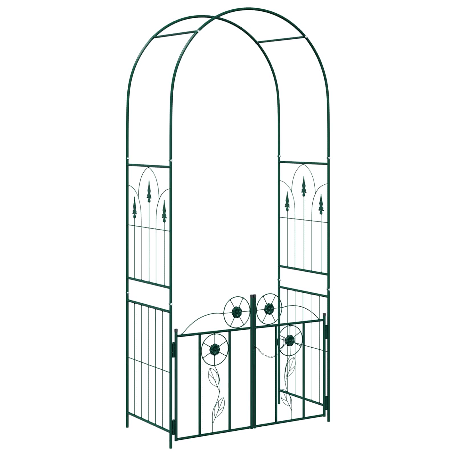 Vidaxxl arche de jardin avec serrure vert 102 x 50 x 218 cm
