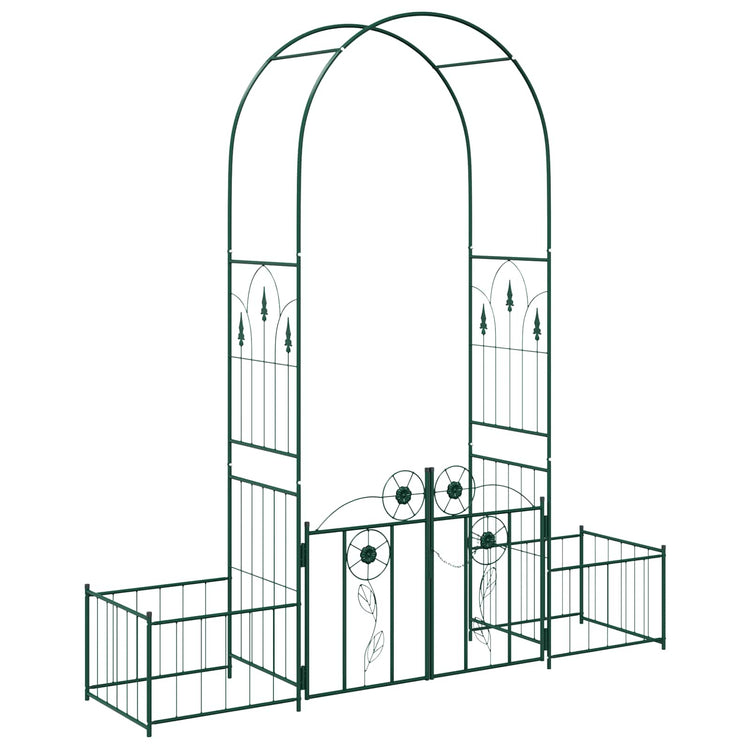 Vidaxxl arche de jardin avec serrure vert 203 x 50 x 218 cm