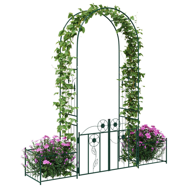 Vidaxxl arche de jardin avec serrure vert 203 x 50 x 218 cm