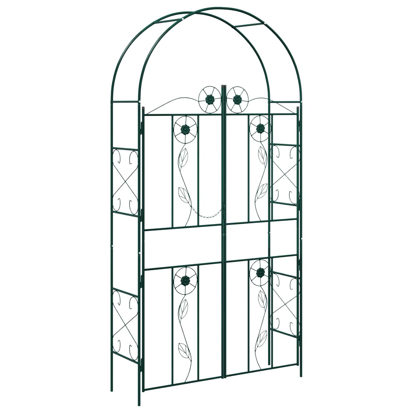 Vidaxl arche de jardin uni vert 115 x 37 x 226 cm