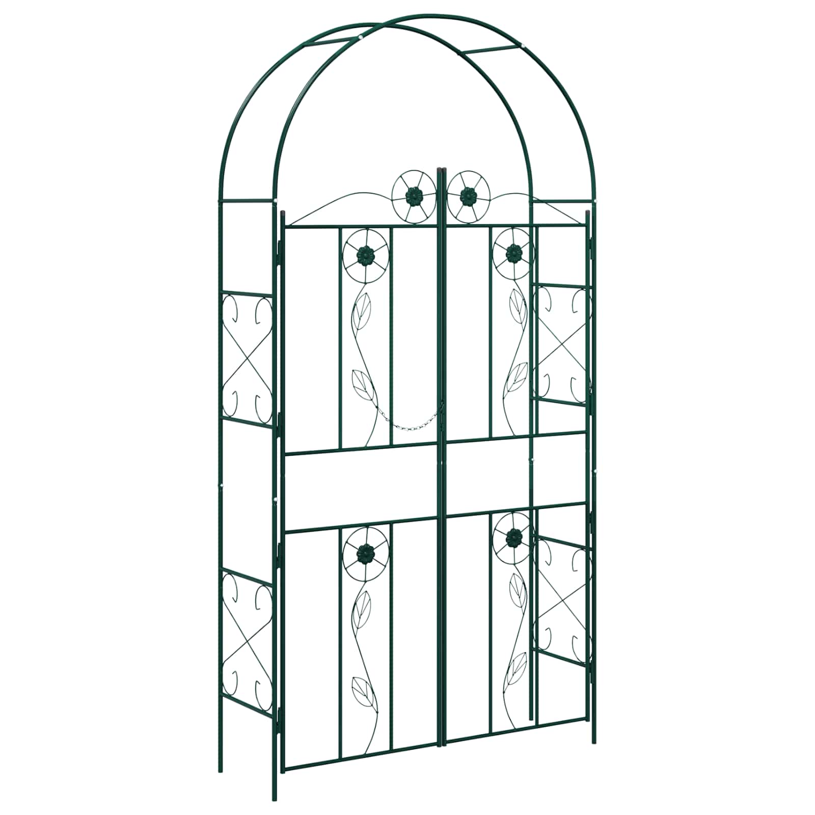 Vidaxl arche de jardin uni vert 115 x 37 x 226 cm