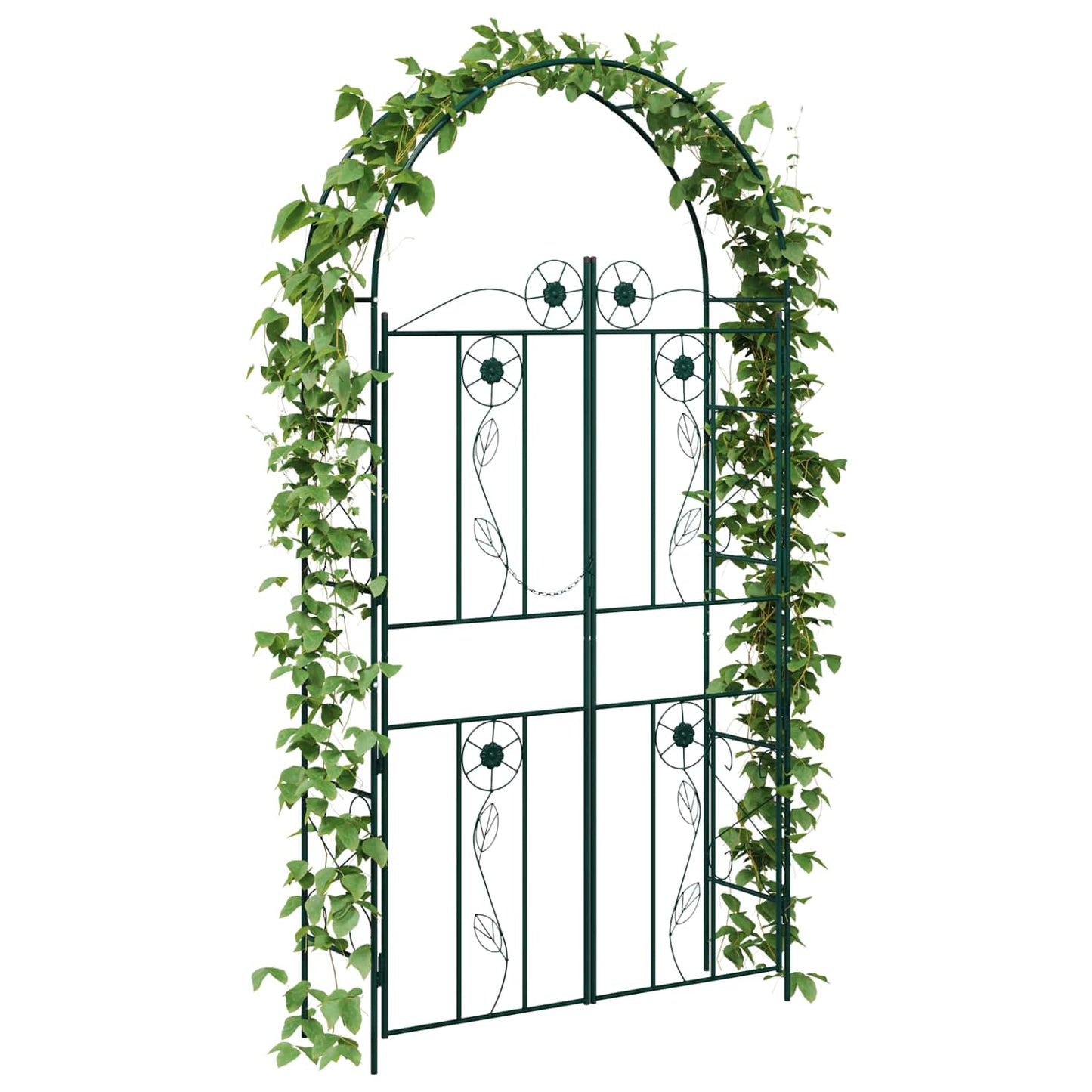 Vidaxl arche de jardin uni vert 115 x 37 x 226 cm